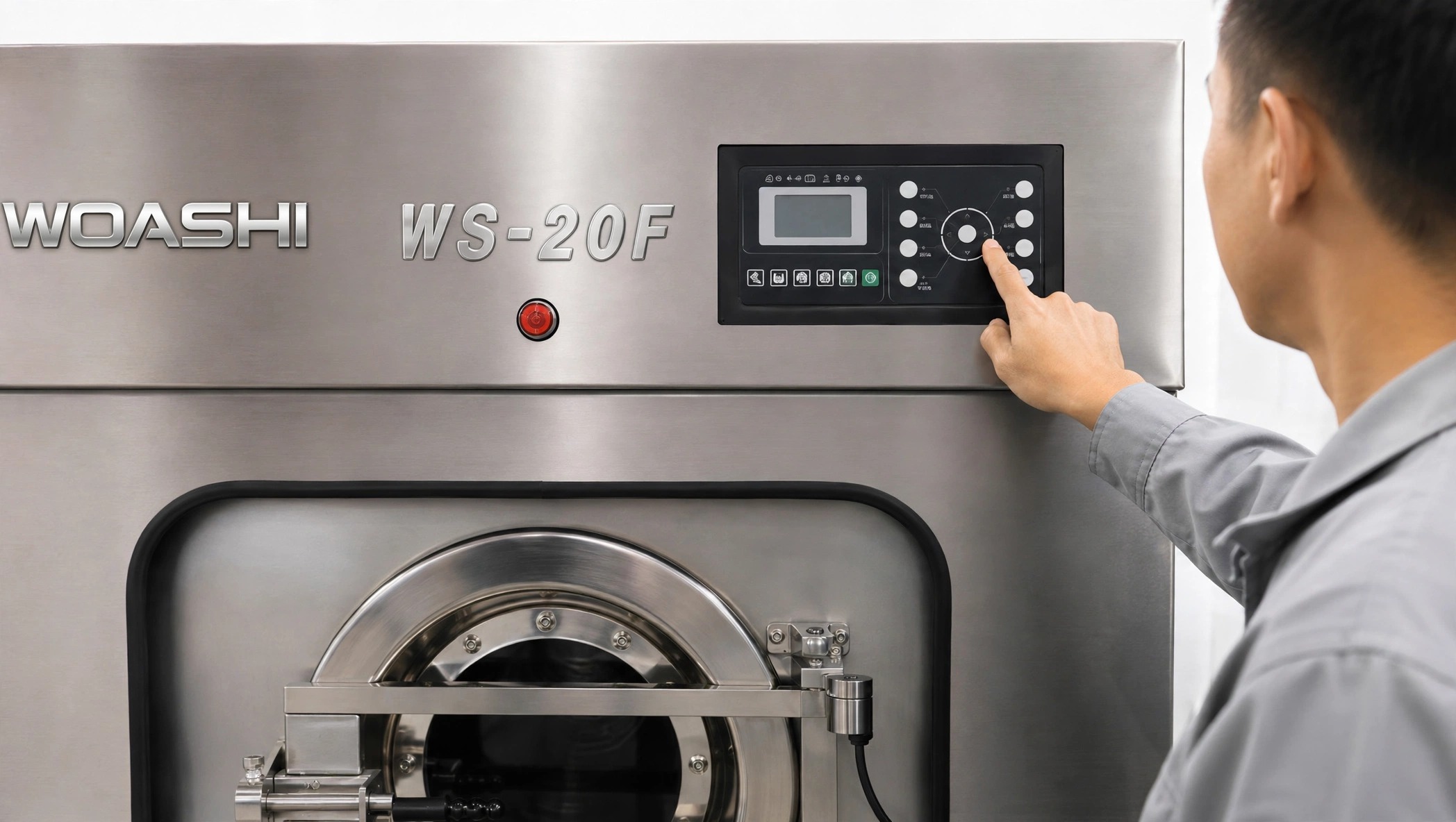 hệ thống điều khiển máy giặt công nghiệp WOASHI 20kg