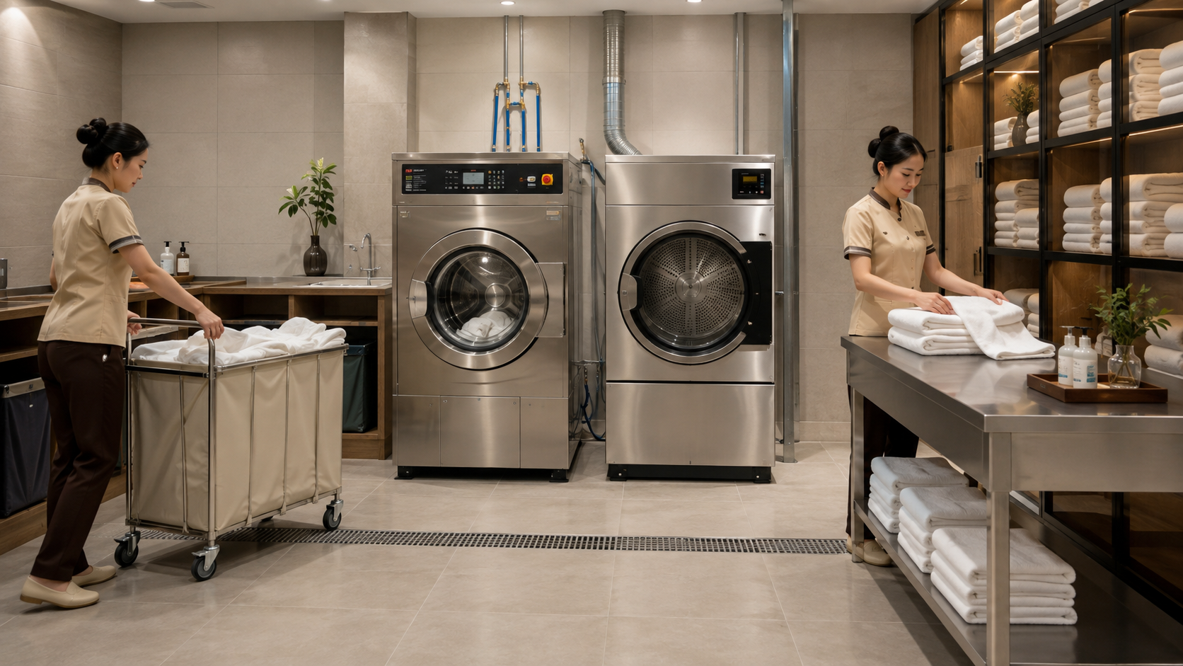 Cách bố trí phòng giặt cho spa chuyên nghiệp