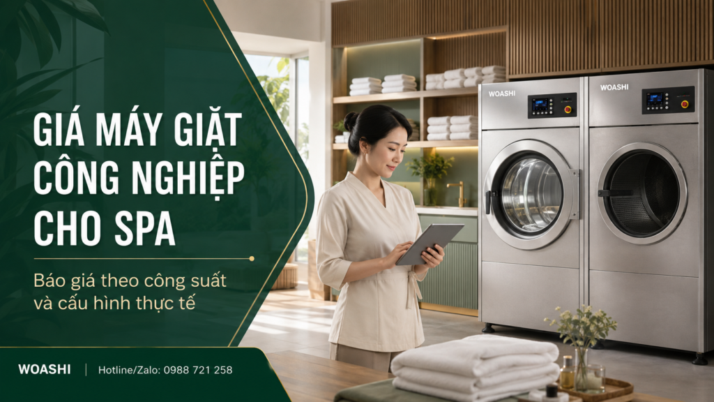 Giá máy giặt công nghiệp cho spa mới nhất.