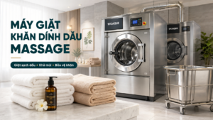 Máy giặt khăn dính dầu massage WOASHI cho spa