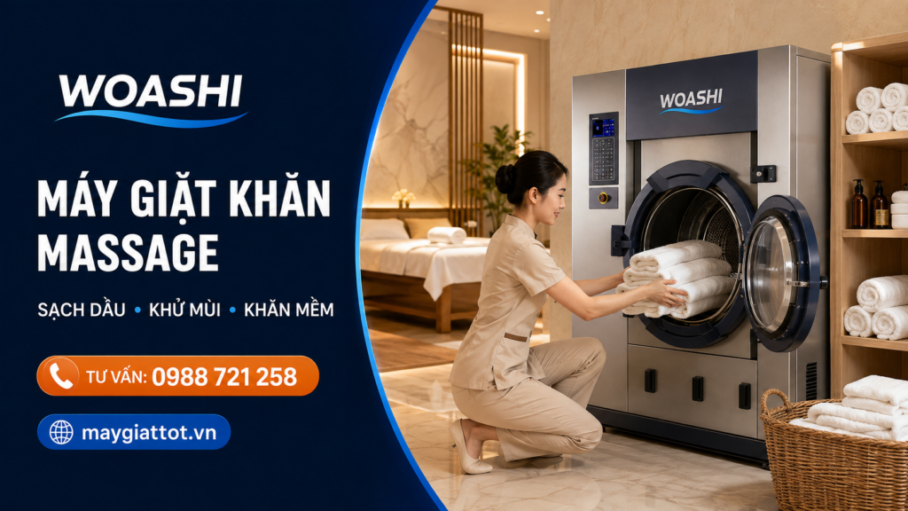 Máy giặt khăn massage cho spa WOASHI