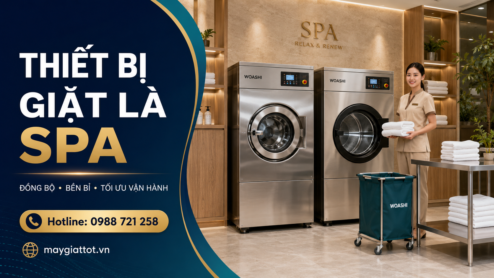 Thiết bị giặt là spa WOASHI