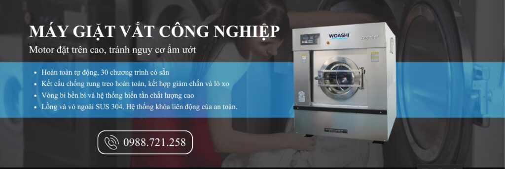Máy giặt công nghiệp chĩnh hãng woashi XCJ-100F